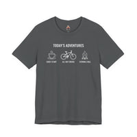 Load image into Gallery viewer, ☀️ Today’s Adventures Tee – Coffee, Bike Rides &amp; Campfire Nights 🚴‍♂️🔥