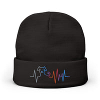 Load image into Gallery viewer, Embroidered Heartbeat-Dog Lover Beanie