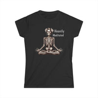Load image into Gallery viewer, Heavily Meditated Women&#39;s Softstyle Tee - Relaxation &amp; Yoga Apparel

