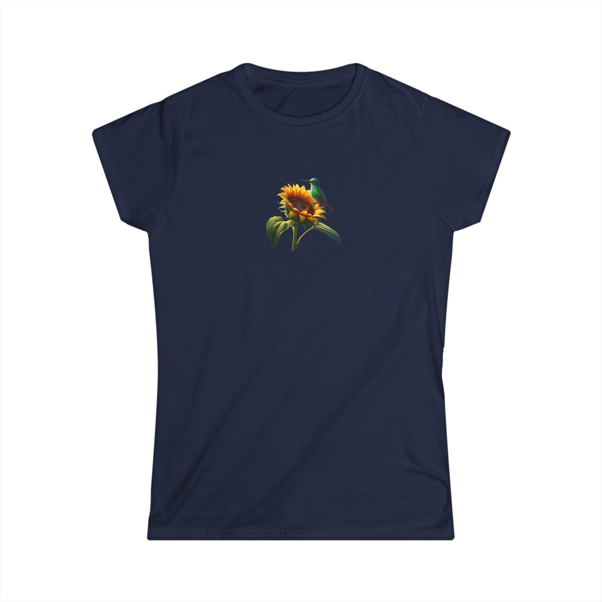Sunflower-Hummingbird-Women's Softstyle T-Shirt