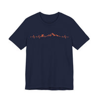 Load image into Gallery viewer, Mountain Heartbeat T-Shirt – Minimal Mountain Range EKG Graphic Tee 🏔️❤️