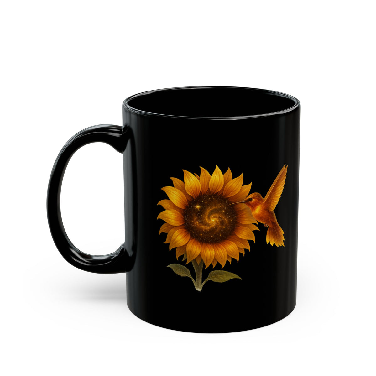 Cosmic-Sunflower-Hummingbird-Mug