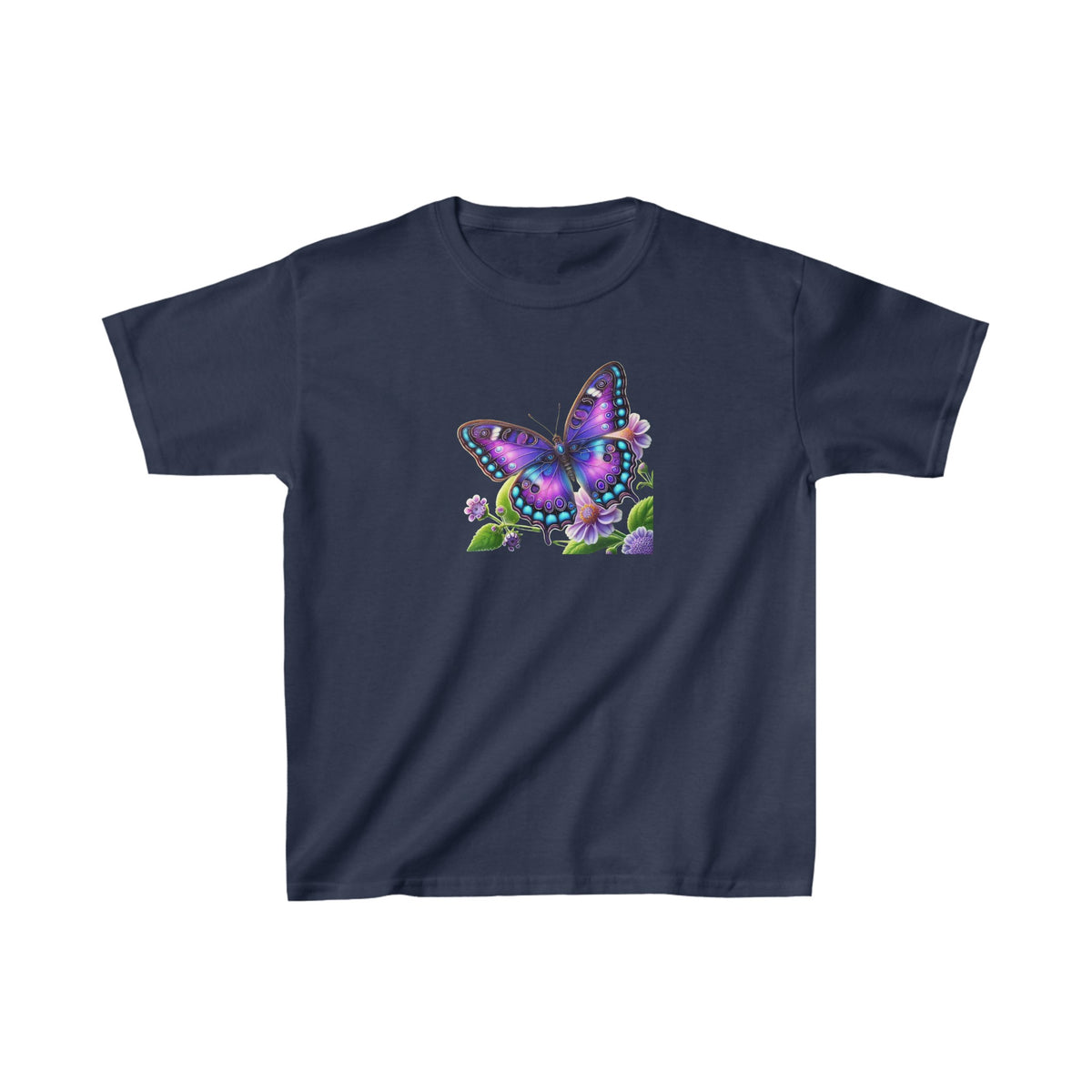 Purple Butterfly-Kids Heavy Cotton™ Tee