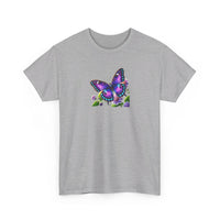 Load image into Gallery viewer, Purple Butterfly-Unisex Heavy Cotton Tee
