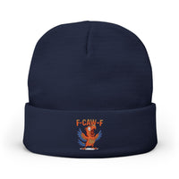 Load image into Gallery viewer, Embroidered 'F-CAW-F' Parrot Knit Beanie