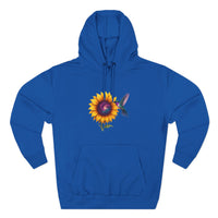 Load image into Gallery viewer, Purple- Cosmic-Hummingbird-Sunflower-Hoodie

