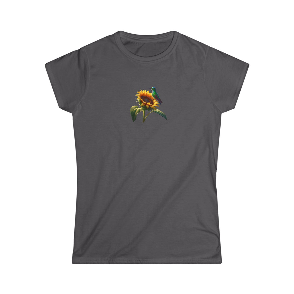 Sunflower-Hummingbird-Women's Softstyle T-Shirt