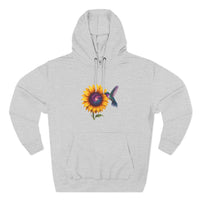 Load image into Gallery viewer, Purple- Cosmic-Hummingbird-Sunflower-Hoodie
