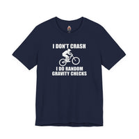 Load image into Gallery viewer, 😂 I Don’t Crash, I Do Random Gravity Checks – Mountain Biking Tee 🚵‍♂️