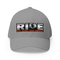 Load image into Gallery viewer, 🏍️ Eat. Sleep. Ride. Repeat. – Embroidered Bicycle Cap 🔥