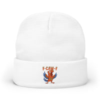 Load image into Gallery viewer, Embroidered 'F-CAW-F' Parrot Knit Beanie