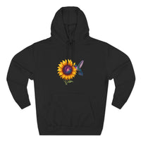 Load image into Gallery viewer, Purple- Cosmic-Hummingbird-Sunflower-Hoodie
