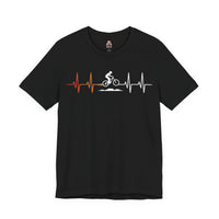 Load image into Gallery viewer, ❤️ Mountain Biking Heartbeat Tee – Ride Is Life 🚵‍♂️⛰️