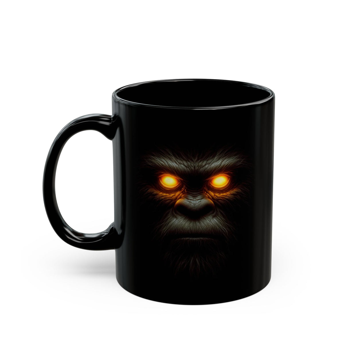 Glowing Eyes Bigfoot-Black Mug (11oz, 15oz)