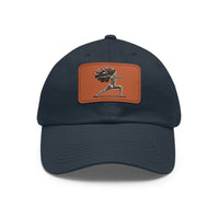 Load image into Gallery viewer, Skelly Warrior Pose- Hat with Leather Patch
