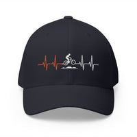 Load image into Gallery viewer, Cycling Heartbeat Embroidered Cap – Mountain Biker Gift 🚵‍♂️❤️