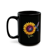 Load image into Gallery viewer, Cosmic-Sunflower-Hummingbird-Purple-Mug
