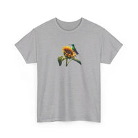 Load image into Gallery viewer, Sunflower-Hummingbird-Unisex Heavy Cotton T-Shirt
