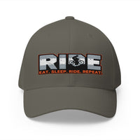 Load image into Gallery viewer, 🏍️ Eat. Sleep. Ride. Repeat. – Embroidered Bicycle Cap 🔥