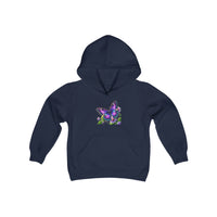 Load image into Gallery viewer, Purple Butterfly-Kids Hooded Sweatshirt
