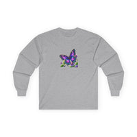 Load image into Gallery viewer, Purple-Butterfly-Long Sleeve-T-shirt
