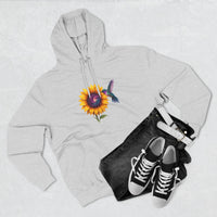 Load image into Gallery viewer, Purple- Cosmic-Hummingbird-Sunflower-Hoodie
