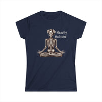 Load image into Gallery viewer, Heavily Meditated Women&#39;s Softstyle Tee - Relaxation &amp; Yoga Apparel
