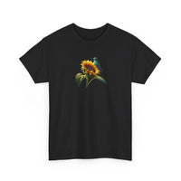 Load image into Gallery viewer, Sunflower-Hummingbird-Unisex Heavy Cotton T-Shirt
