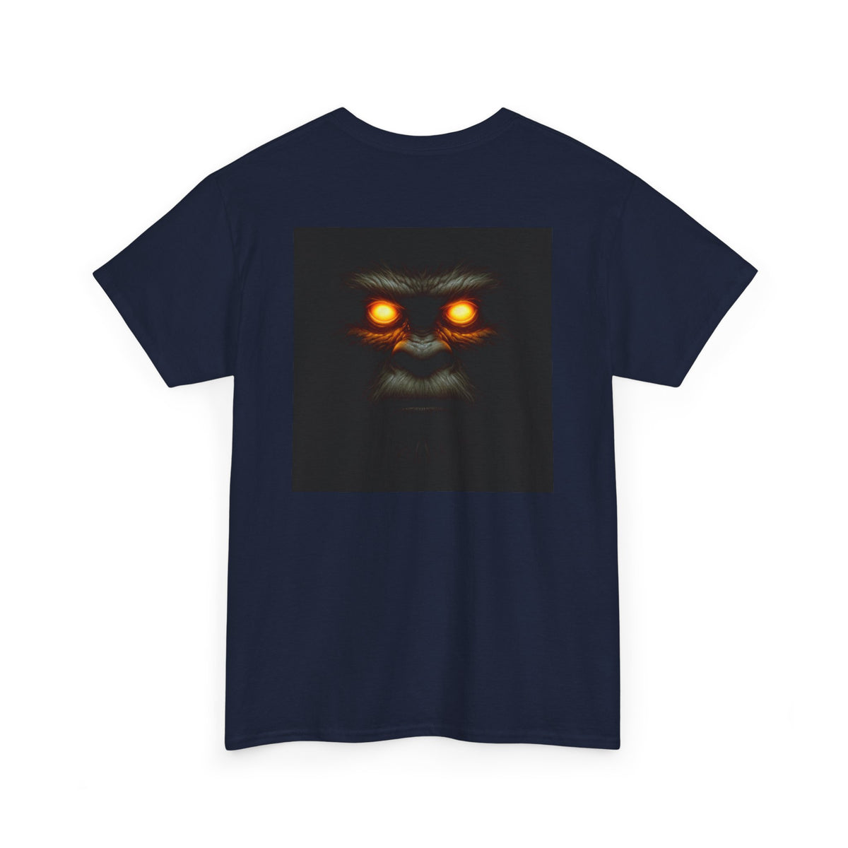 Glowing Eyes Bigfoot-Front/Back-Unisex Heavy Cotton Tee