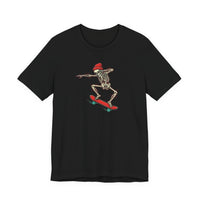 Load image into Gallery viewer, 💀🛹 Skater Skeleton Retro Graphic Tee – Classic Skateboard Skull Shirt