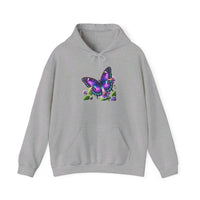 Load image into Gallery viewer, Purple Butterfly-Hooded Sweatshirt
