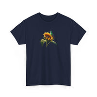 Load image into Gallery viewer, Sunflower-Hummingbird-Unisex Heavy Cotton T-Shirt
