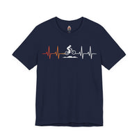 Load image into Gallery viewer, ❤️ Mountain Biking Heartbeat Tee – Ride Is Life 🚵‍♂️⛰️