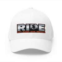 Load image into Gallery viewer, 🏍️ Eat. Sleep. Ride. Repeat. – Embroidered Bicycle Cap 🔥