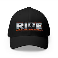 Load image into Gallery viewer, 🏍️ Eat. Sleep. Ride. Repeat. – Embroidered Bicycle Cap 🔥
