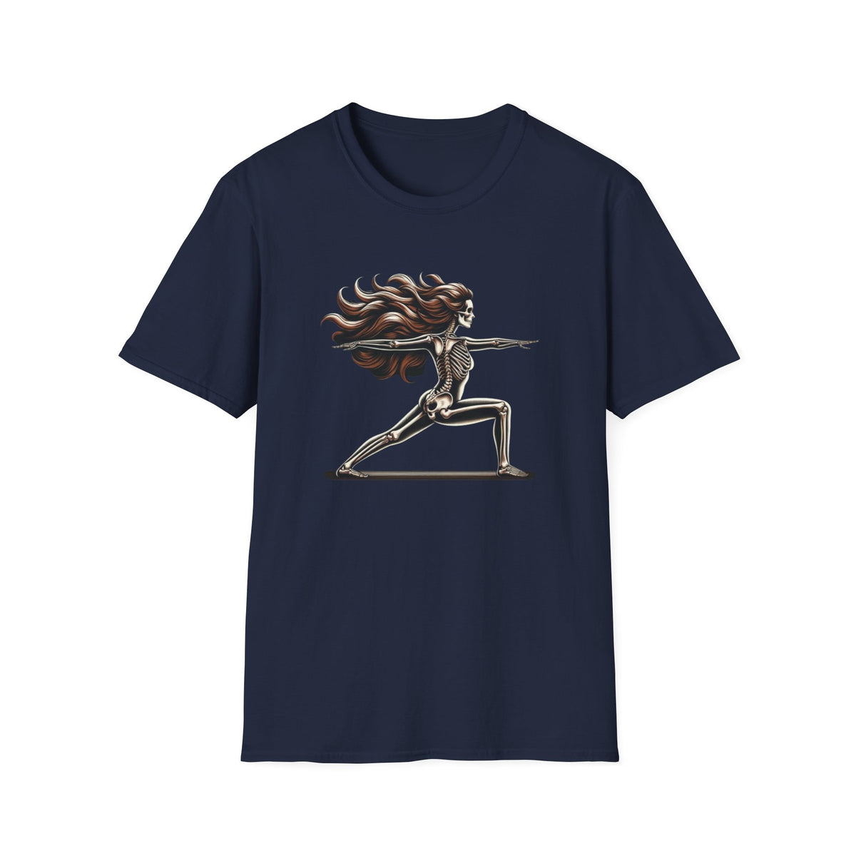 Skelly Warrior Pose-Unisex Softstyle T-Shirt