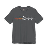 Load image into Gallery viewer, ❤️ Mountain Biking Heartbeat Tee – Ride Is Life 🚵‍♂️⛰️