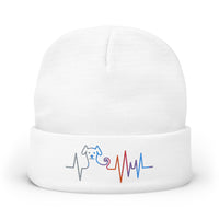 Load image into Gallery viewer, Embroidered Heartbeat-Dog Lover Beanie