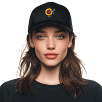 Load image into Gallery viewer, Cosmic-Sunflower-Hummingbird-Trucker Cap
