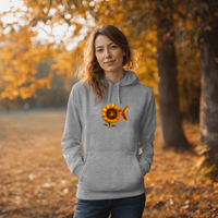 Load image into Gallery viewer, Gold-Cosmic-Hummingbird-Sunflower-Hoodie
