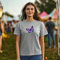 Load image into Gallery viewer, Purple Butterfly-Unisex Heavy Cotton Tee
