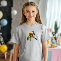 Load image into Gallery viewer, Sunflower Hummingbird-Kids Heavy Cotton™ Tee
