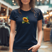 Load image into Gallery viewer, Sunflower-Hummingbird-Women&#39;s Softstyle T-Shirt
