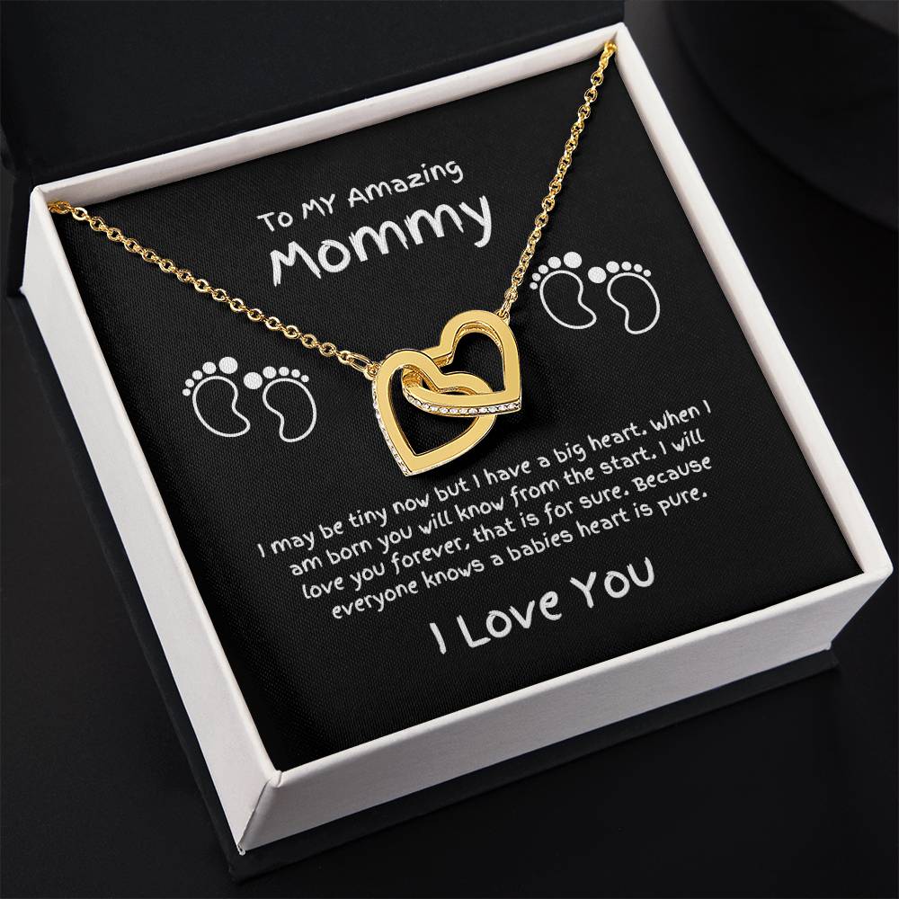 Mom-Tiny Now-Interlocking Hearts-Blk