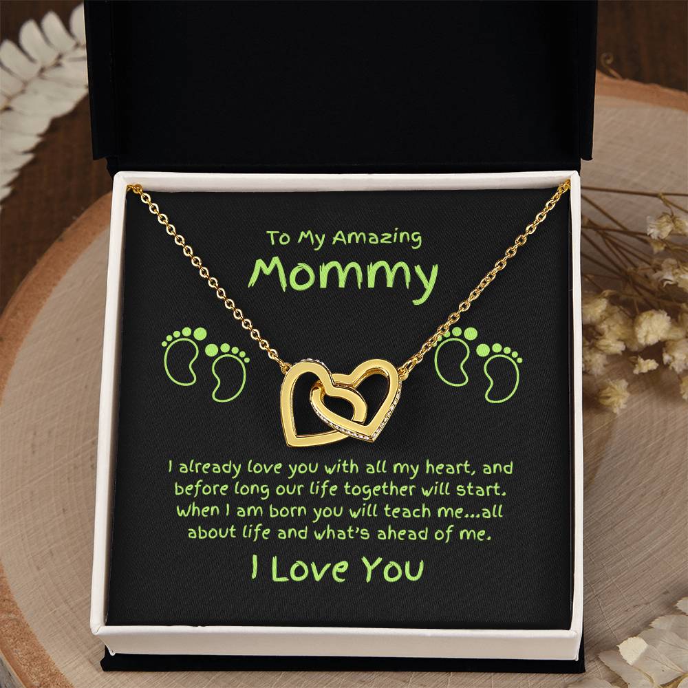 Mommy-Already Love You-Interlocking Hearts-Blk