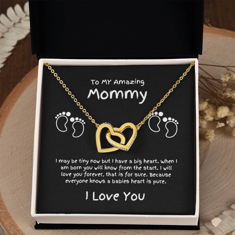 Mom-Tiny Now-Interlocking Hearts-Blk