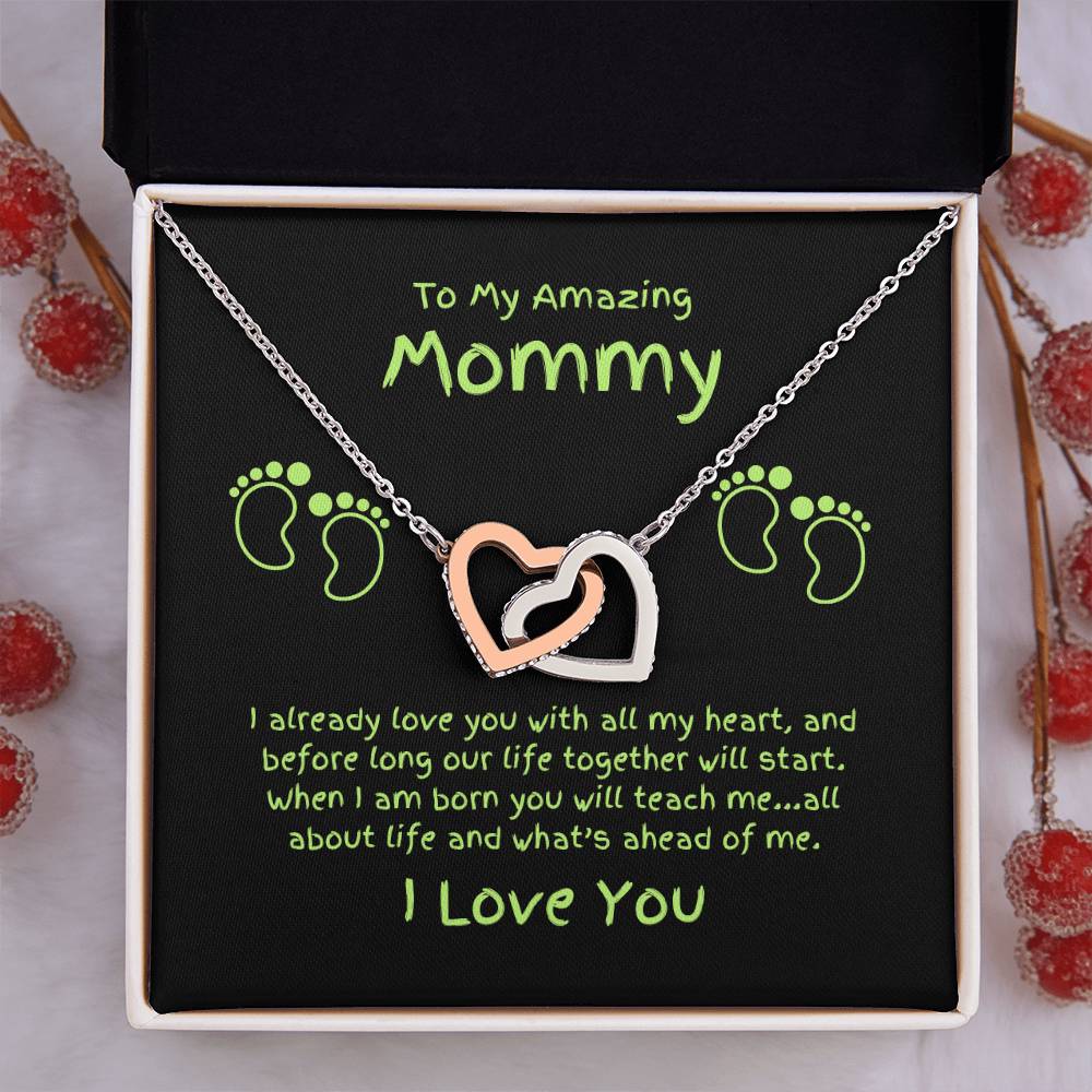 Mommy-Already Love You-Interlocking Hearts-Blk