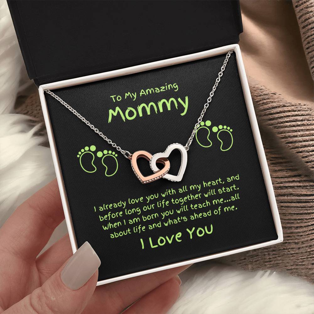 Mommy-Already Love You-Interlocking Hearts-Blk