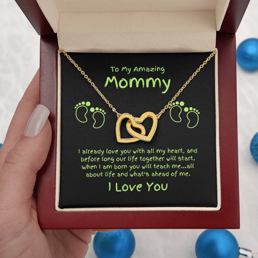 Mommy-Already Love You-Interlocking Hearts-Blk