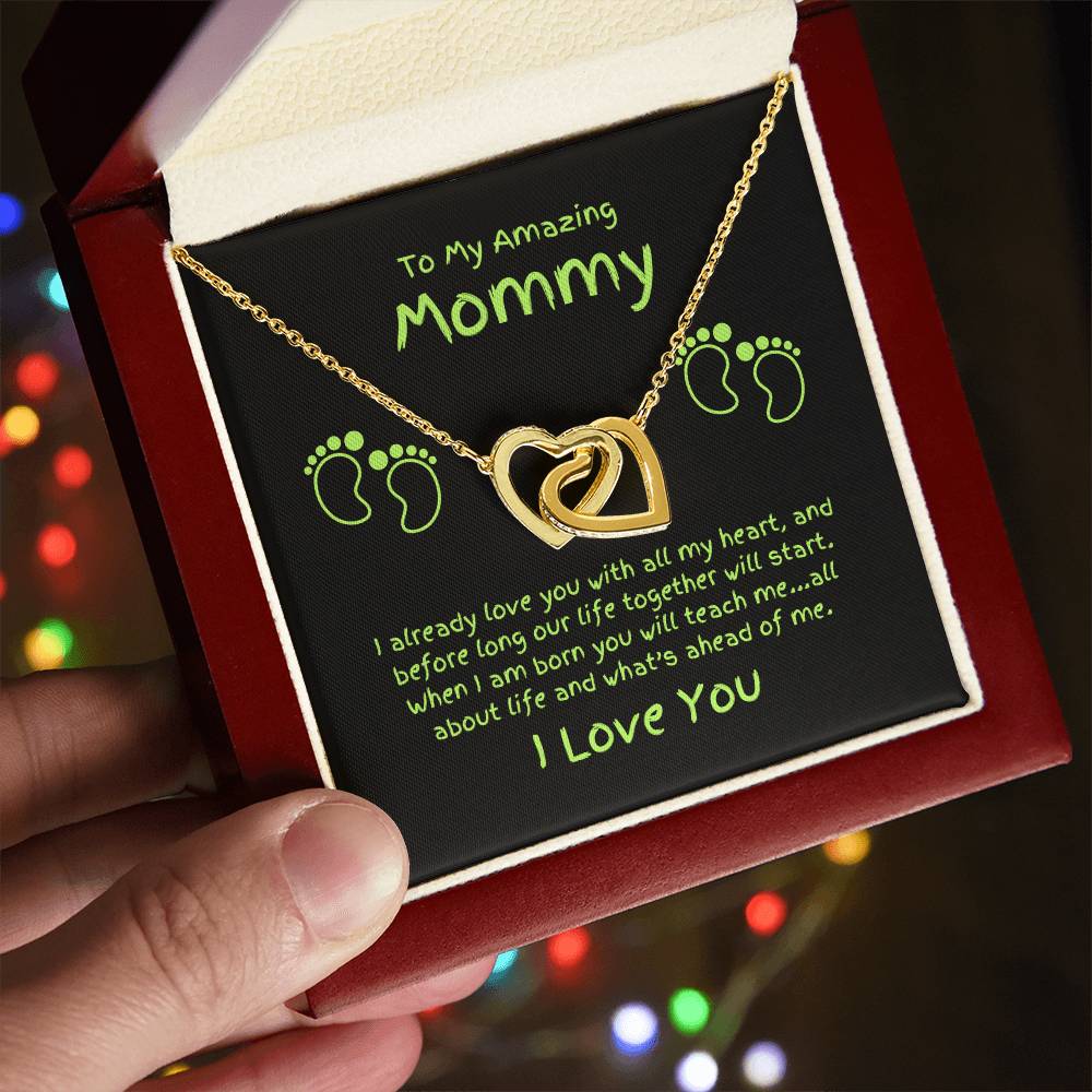 Mommy-Already Love You-Interlocking Hearts-Blk